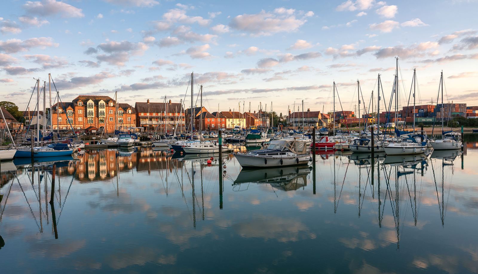 Yachts at Eling Quay near Southampton